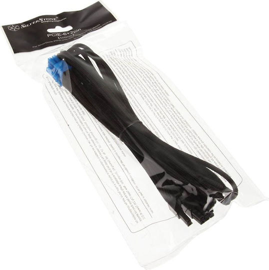 Silverstone 8-Pin PCIe - 6+2 Pin PCIe Cable 0.55m Black (SST-PP06B-PCIE55)