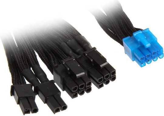 Silverstone 6+2 пина PCIe - 6+2 пина PCIe Кабел 0.55м Черен (SST-PP06B-2PCIE70)