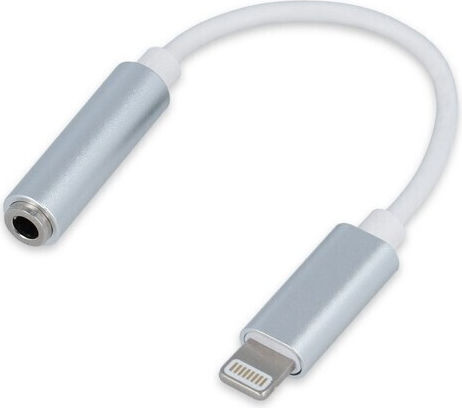 Setty GSM112227 Конвертор Lightning Мъжки към 3.5mm Женски Сребрист