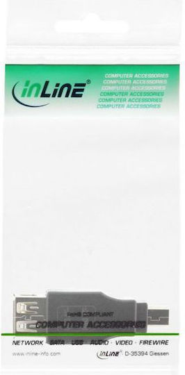 InLine Μετατροπέας mini USB male σε USB-A female 1τμχ 33500B