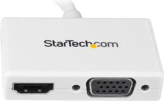 StarTech Convertor mini DisplayPort masculin în HDMI / VGA feminin Alb 1buc MDP2HDVGAW