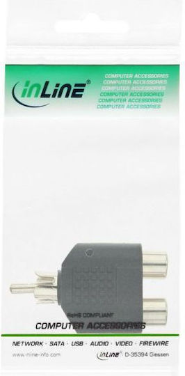 InLine Μετατροπέας RCA male σε RCA 2x female 1τμχ 99310