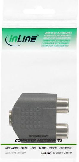 InLine Converter 3.5mm female to RCA 2x female 1pcs 99346