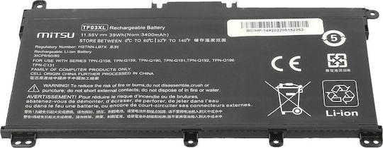 Mitsu Συμβατή Μπαταρία για HP Pavilion HP 14-BP, Pavilion 14 15 με 3400mAh