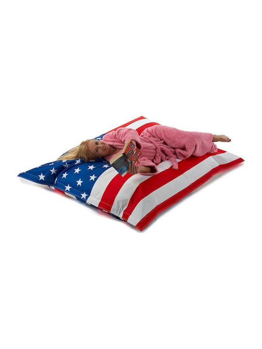 Bean Bag Bolster Poof Red