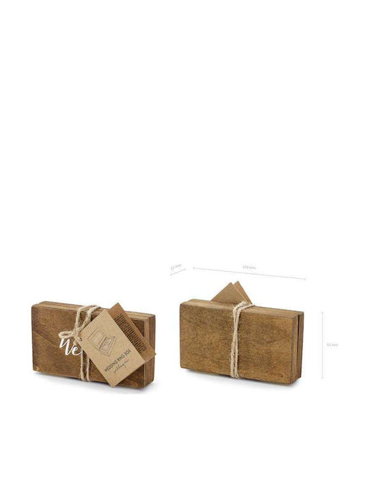 PartyDeco Wooden Jewellery Box 10x5.5cm