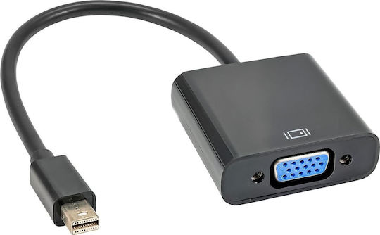 Akyga Μετατροπέας mini DisplayPort male σε VGA female 1τμχ AK-AD-39