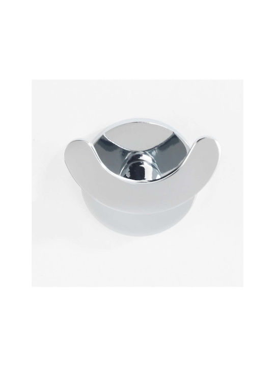 Wenko Кука за банята Едно с винтове 6x6см Inox Сива