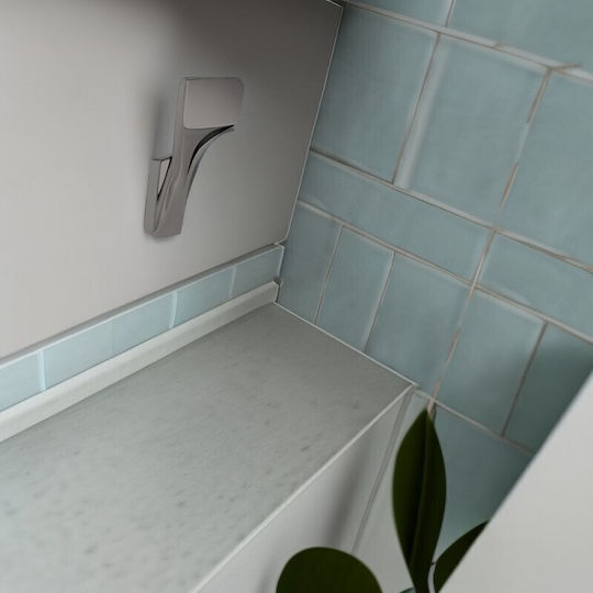 Inter Ceramic Schiene Badezimmer Einzel Wandmontage Schrauben Silber