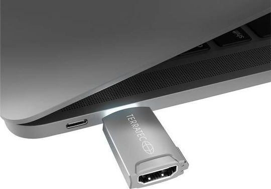TerraTec Connect C12 Konverter USB-C männlich zu Mini-HDMI weiblich Gray 1Stück