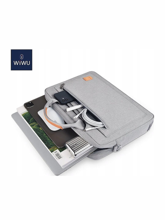 Wiwu Pioneer HandBag MacBook Τσάντα Ώμου / Χειρός για Laptop 14" σε Γκρι χρώμα