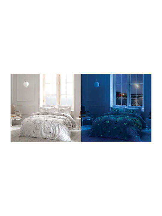 Tac Set Husă de Pilotă Dublă cu 4 Fețe de Pernă & 1 Cearsaf 200x220