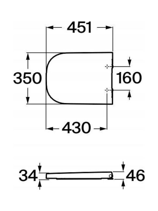 Toilet Seat Plastic Black
