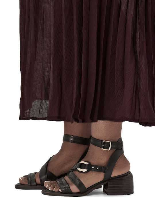 Morwyn Strap Din piele Sandale Negre