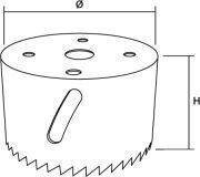 EPM Ποτηροπρίονο HSS με Διάμετρο από 5mm έως 68mm για Ξύλο