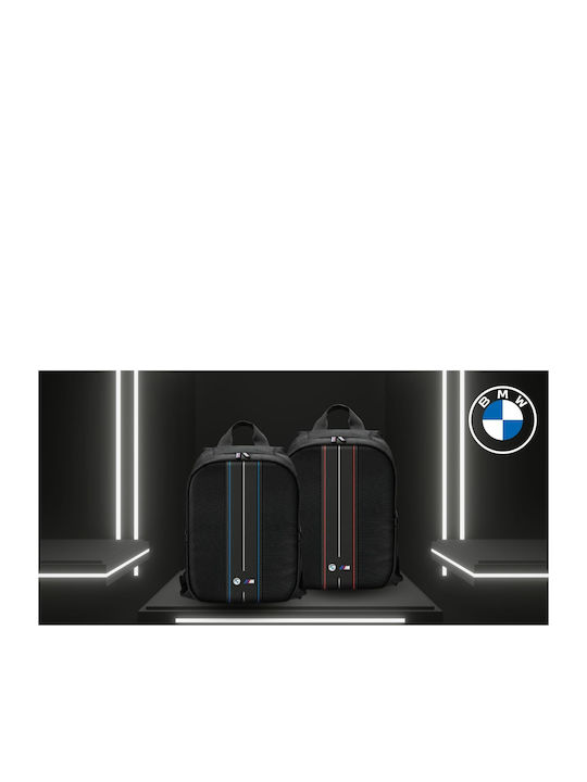 Bmw Nylon Blue Stripe 16" Laptop Backpack Black
