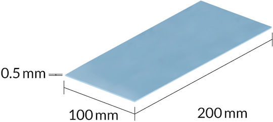Arctic Thermal Pad TP-3 200x100mm 0.5mm 2 Pack Blue