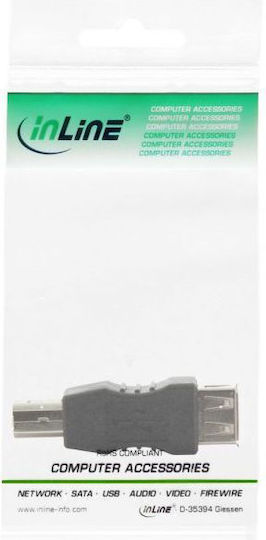 InLine Конвертор USB-B Мъжки в USB-A Женски 1 Брой 33442