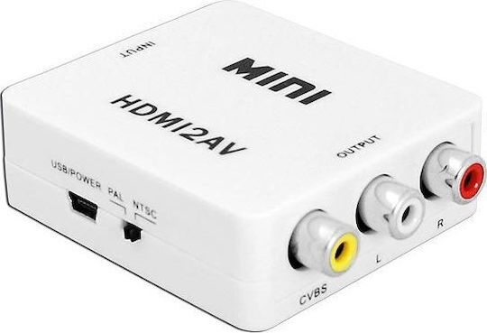 Inne Converter HDMI female to RCA female White 1pcs ZLA0987LX
