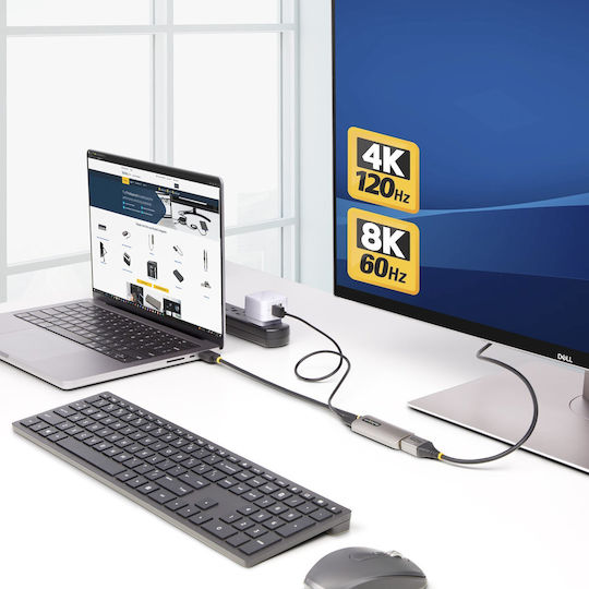 StarTech Μετατροπέας HDMI male σε DisplayPort female 1τμχ 148B-HDMI-DP-8K