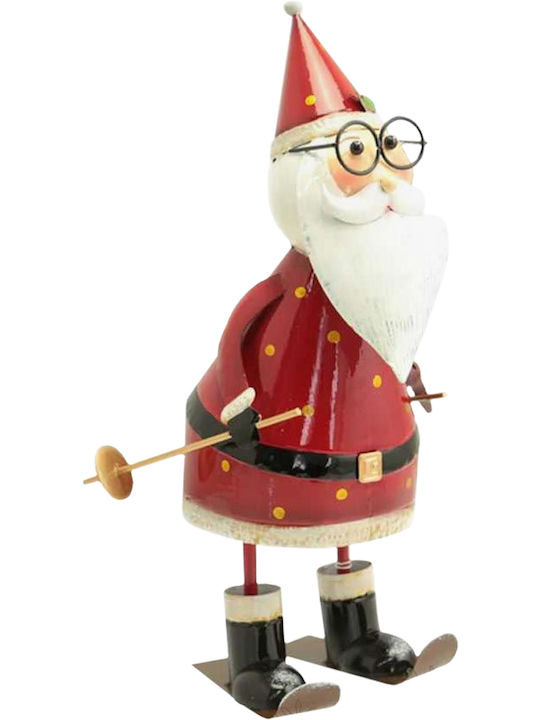 Bakaji Metal Santa Claus Statue Christmas Decoration 42 cm 02841724