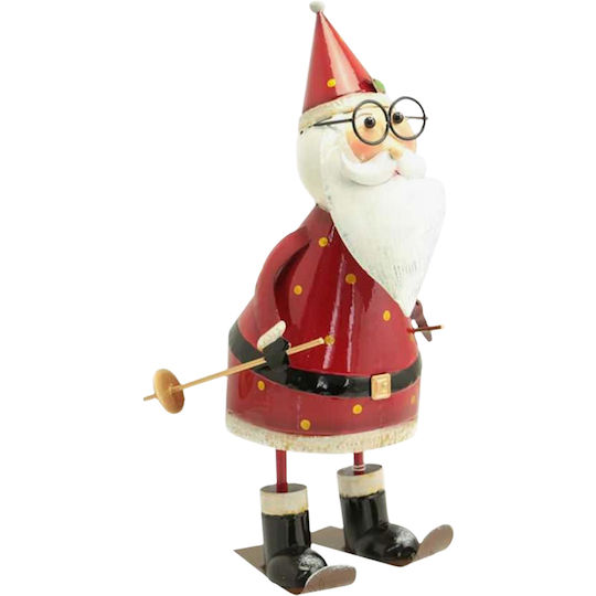 Bakaji Metal Santa Claus Statue Christmas Decoration 42 cm 02841724