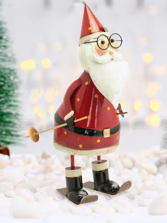 Bakaji Metal Santa Claus Statue Christmas Decoration 42 cm 02841724
