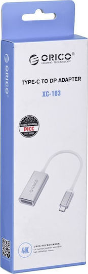 Orico USB-C / DisplayPort Männlich Zu USB-C / DisplayPort Weiblich Graue 1 Stück XC-103-SV-BP