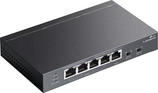 TP-LINK TL-SG1005P-PD v1 Unverwaltet L2 PoE Switch mit 5 Ports Gigabit (1Gbps) Ethernet