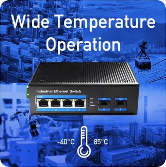 Cudy IG1004S2 Unmanaged L2 Switch με 4 Θύρες Gigabit (1Gbps) Ethernet
