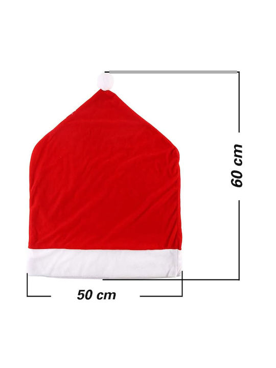 Bakaji 6 X Chair Covers Christmas Santa Hat Christmas Chair Decoration 50x60 02839617