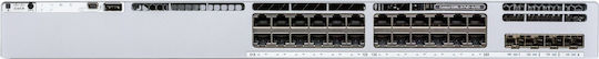 Cisco Catalyst C9300L-24P-4X-E Managed L2 Switch με 24 Θύρες Gigabit (10Gbps) Ethernet και 4 SFP Θύρες