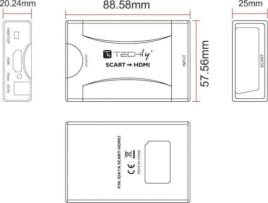 Techly Converter Scart / HDMI male to Scart / HDMI female 1pcs 361926