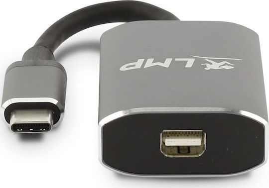 LMP Μετατροπέας USB-C male σε mini DisplayPort female Γκρι 1τμχ