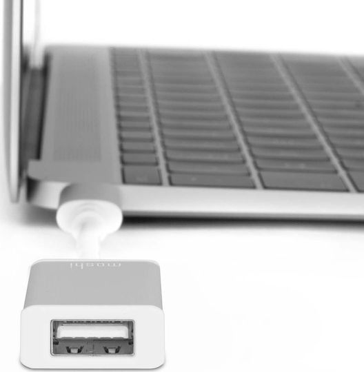 Moshi Μετατροπέας USB-C male σε USB-C female Ασημί 1τμχ