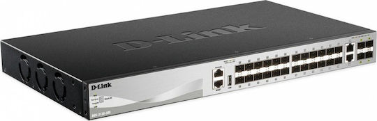 D-Link DGS-3130-30S/E Managed L3 Switch με 2 Θύρες Gigabit (10Gbps) Ethernet και 24 SFP Θύρες