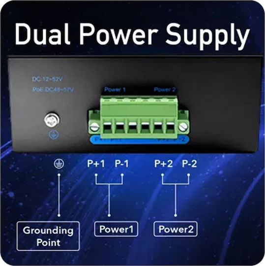 Cudy IG100P Unmanaged L2 PoE+ Switch με 8 Θύρες Gigabit (1Gbps) Ethernet