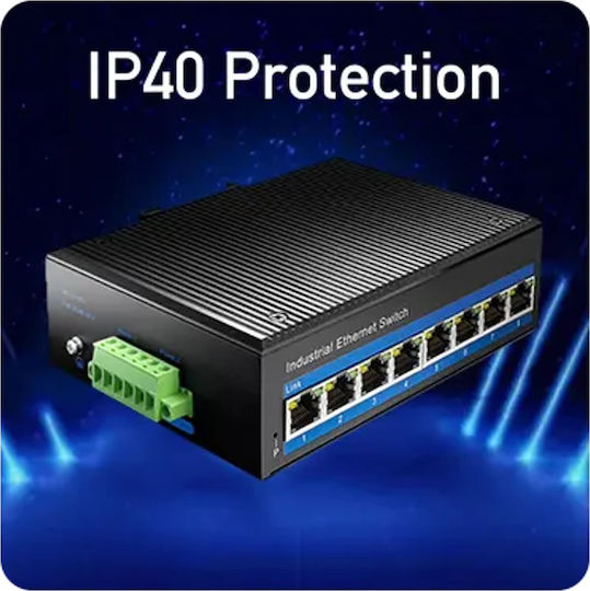 Cudy IG100P Unmanaged L2 PoE+ Switch με 8 Θύρες Gigabit (1Gbps) Ethernet