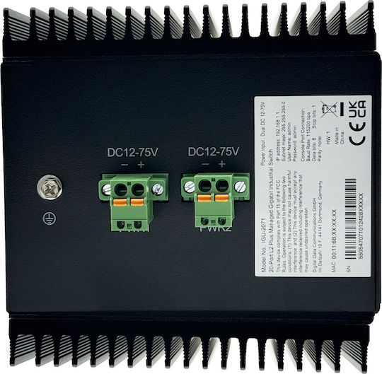 Level One IGU-2071 Managed L2 Switch με 16 Θύρες Gigabit (1Gbps) Ethernet και 4 SFP Θύρες