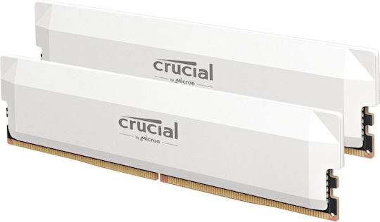 Crucial Pro OC 64GB DDR5 RAM cu 2 module (2x32GB) și Viteză 6400