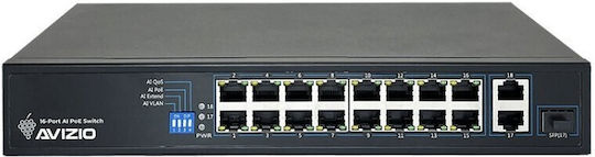 Avizio Power AV-SU16MP2G Negestionat L2 PoE+ Switch cu 16 Porturi Ethernet