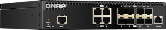 QNap QSW-M3212R-8S4T Managed L2 Switch with 4 Gigabit (1Gbps) Ethernet Ports and 8 SFP Ports