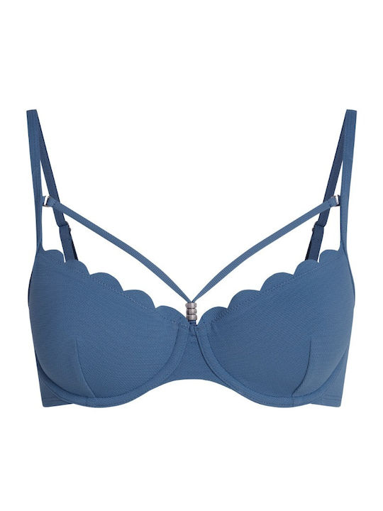 Bikini Bra with Adjustable Straps Blue Horizon