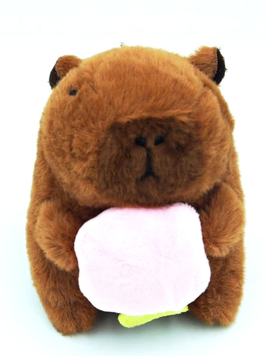 Toy Plus Keychain Type Capybara Children 3+ Years Length 11cm Color Brown Pink Flower Abyz
