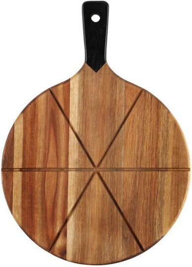 Bakaji Wooden Pizza Serving Platter 30x30cm