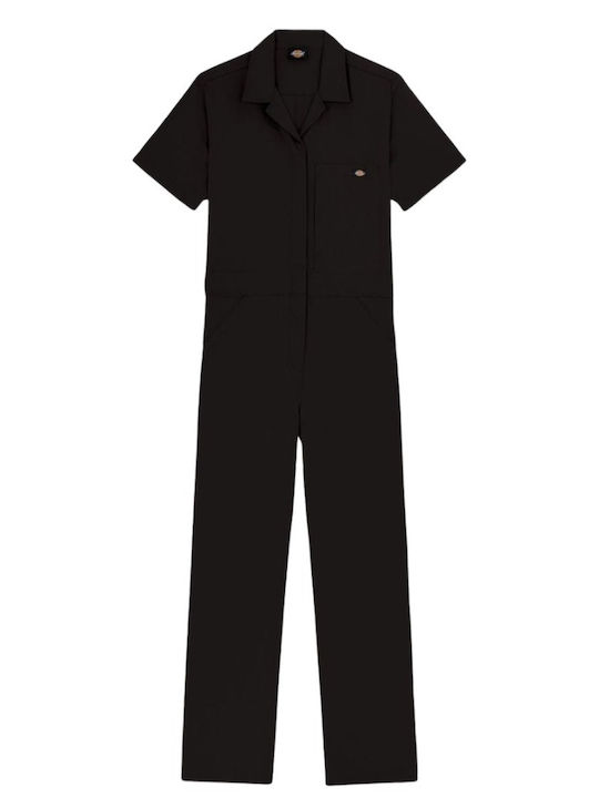 Women's Short-sleeved One-piece Suit Black