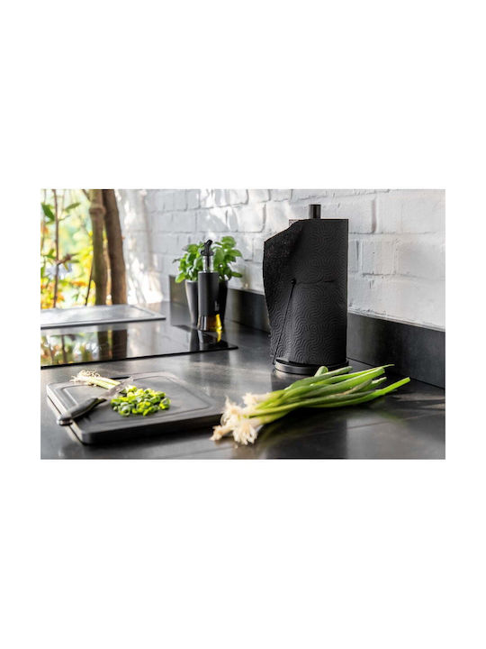 Wenko Metallic Paper Towel Holder Black 15x15x33cm BN10460.4008838371305