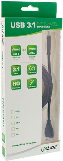 InLine USB 3.1 Cable USB-A male - USB-B male Μαύρο 2m 35722