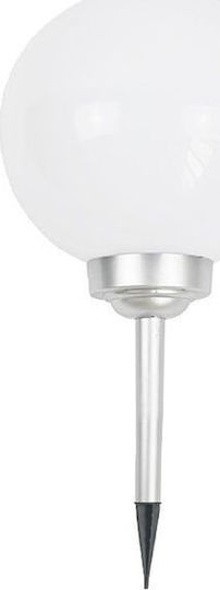 Saska Garden Set of 2 Stake Solar Lights Balls Cold White with Motion Sensor and Photocell