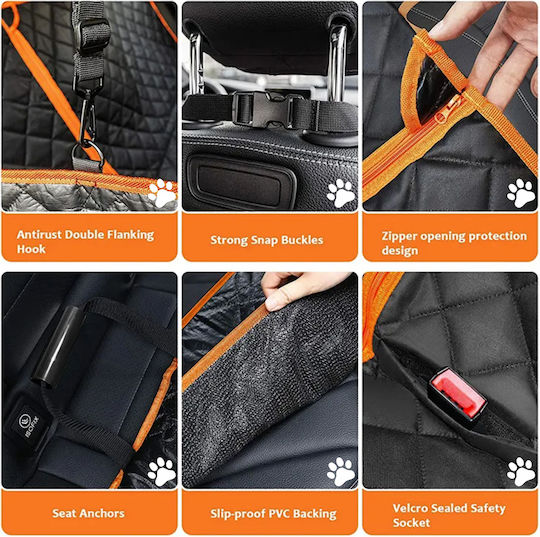 Linomag Wasserdichter Sitzbezug für Hunde Auto Reisezubehör Schwarz